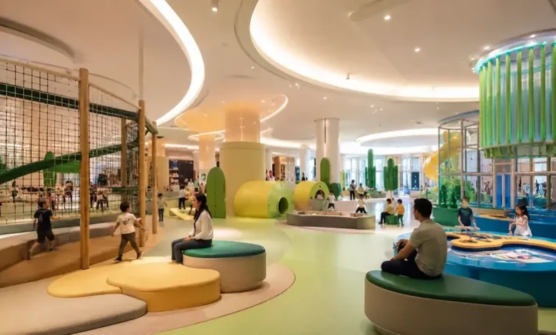 Children enjoying the Vendome Mall Play Area inside Place Vendôme Mall