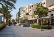 Modern residential and commercial buildings in Barwa Village Qatar