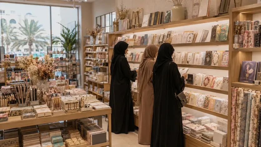 Premium greeting cards at Paperchase Doha