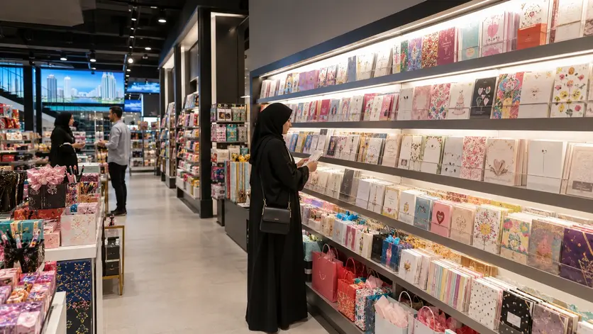 Greeting cards at Virgin Megastore Qatar