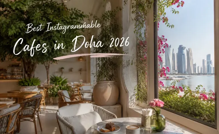 Best Instagrammable cafe in Doha 2026 featuring stylish interiors, waterfront views and a picture-perfect dining atmosphere.