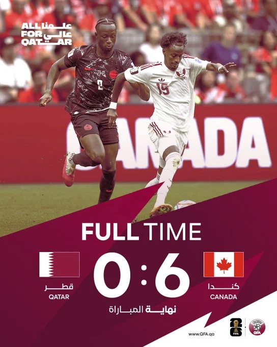 Canada Thrash Qatar 6-0 in World Cup 2026 Group B