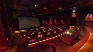 The Raffles Doha Auditorium hosting an outdoor football match screening
