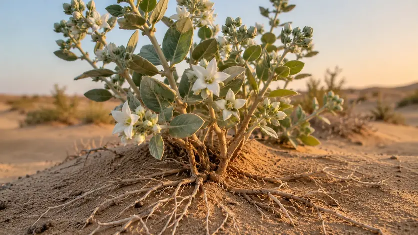 Natural habitat of the Qataf flower in Qatar