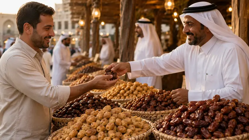 Premium fresh Rutab and locally grown dates displayed at the Local Dates Festival in Doha