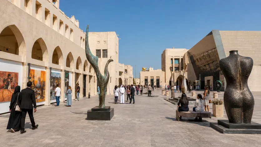 Art galleries and public sculptures at Katara Cultural Village