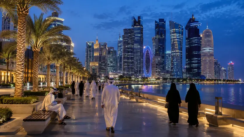 Doha skyline reflecting the modern culture of Qatar