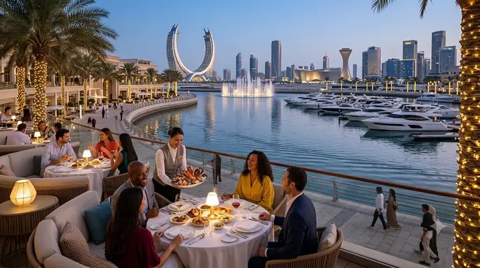 Luxury waterfront restaurants in Lusail Qatar
