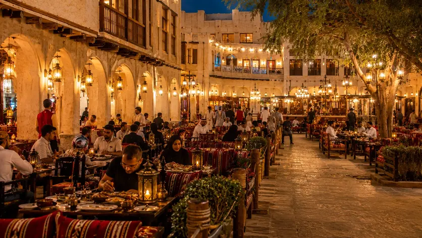 Traditional restaurants at Souq Waqif Doha
