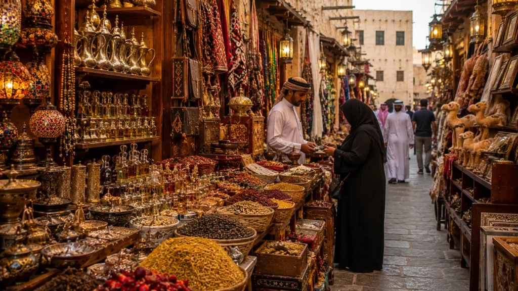 Shopping for traditional souvenirs at Souq Waqif