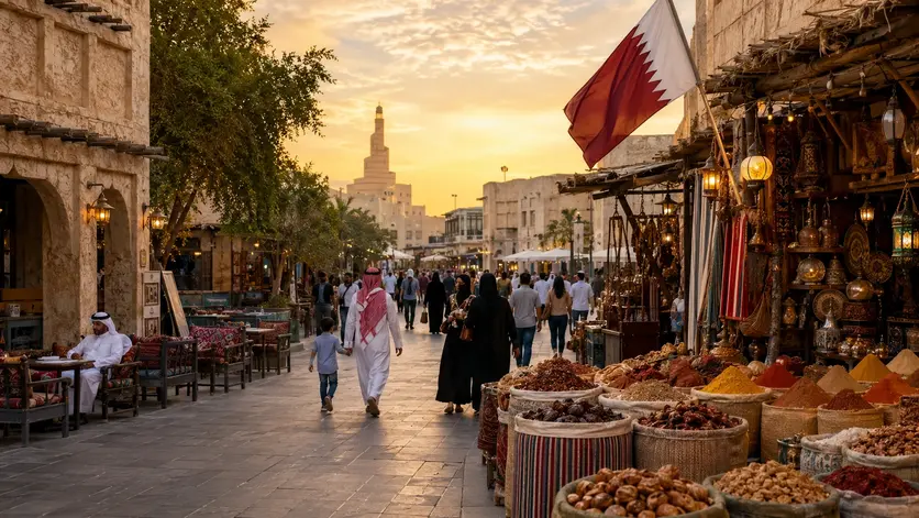 Souq Waqif traditional market in Doha, one of the best places to visit in Qatar