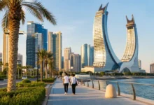 Things to do in Lusail Qatar featuring the modern skyline and waterfront