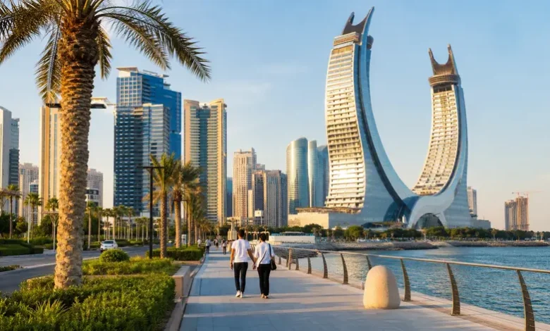 Things to do in Lusail Qatar featuring the modern skyline and waterfront